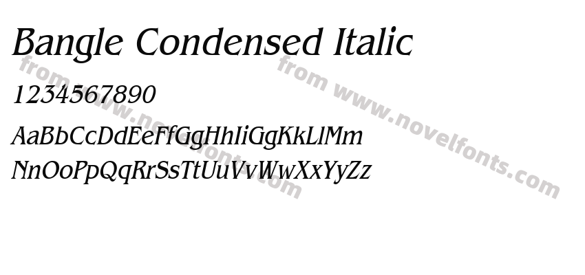 Bangle Condensed ItalicPreview