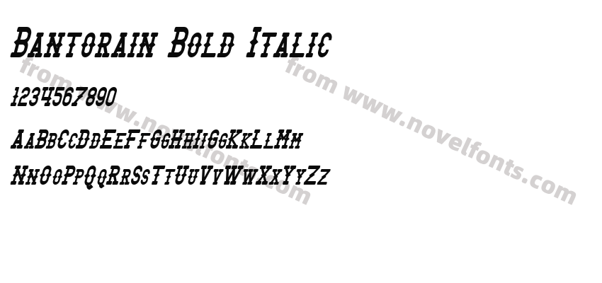 Bantorain Bold ItalicPreview