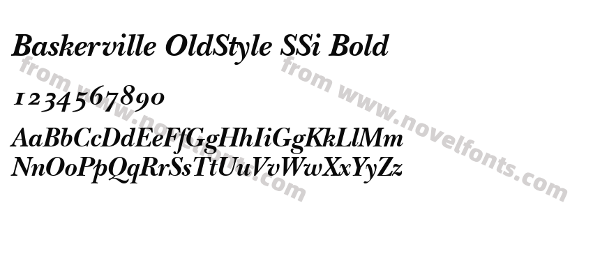 Baskerville OldStyle SSi BoldPreview