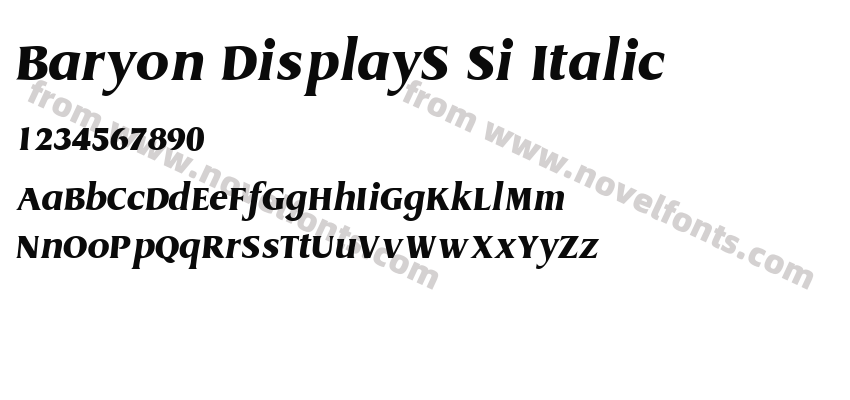 Baryon DisplayS Si ItalicPreview