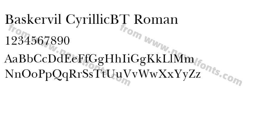 Baskervil CyrillicBT RomanPreview