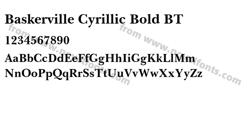 Baskerville Cyrillic Bold BTPreview