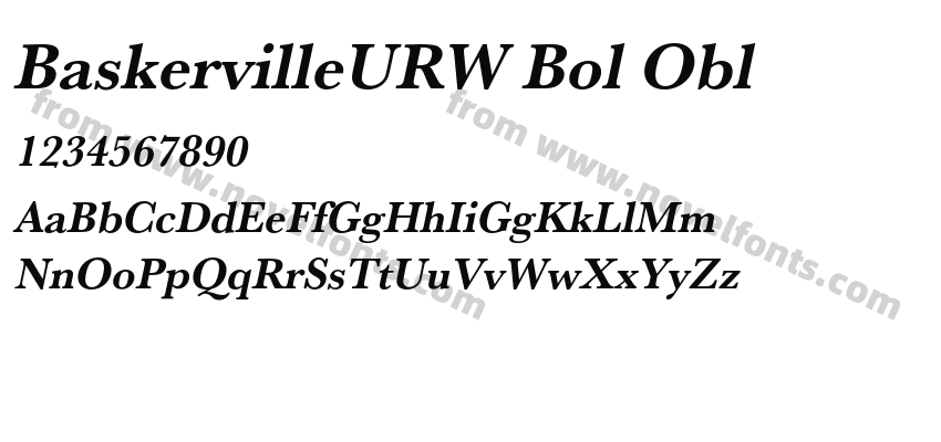 BaskervilleURW Bol OblPreview