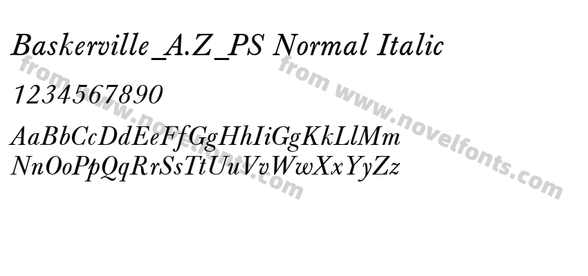 Baskerville_A.Z_PS Normal ItalicPreview