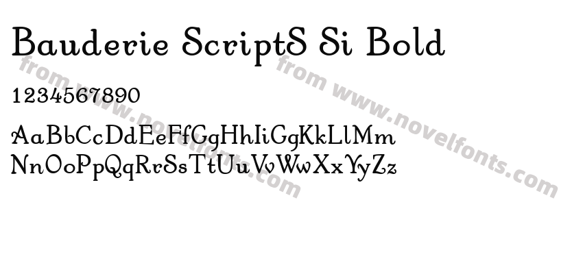 Bauderie ScriptS Si BoldPreview