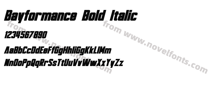 Bayformance Bold ItalicPreview