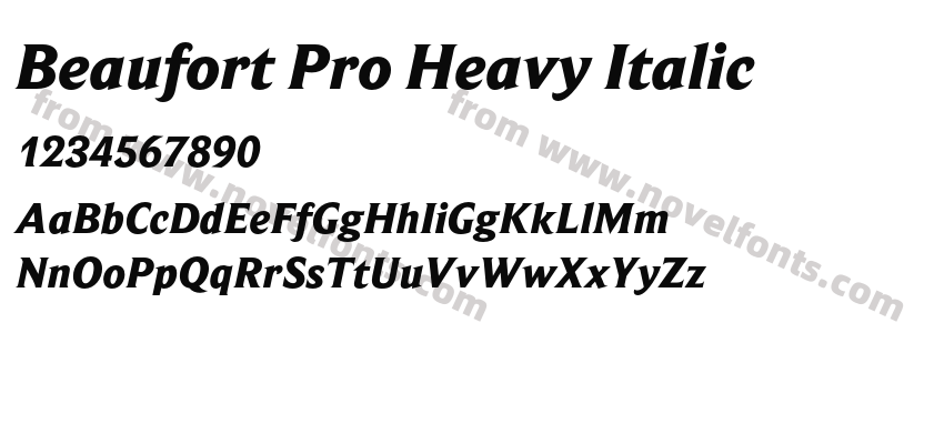 Beaufort Pro Heavy ItalicPreview