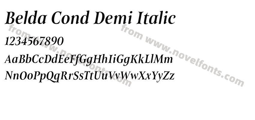 Belda Cond Demi ItalicPreview