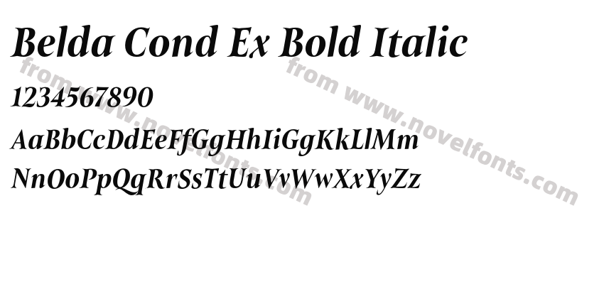 Belda Cond Ex Bold ItalicPreview