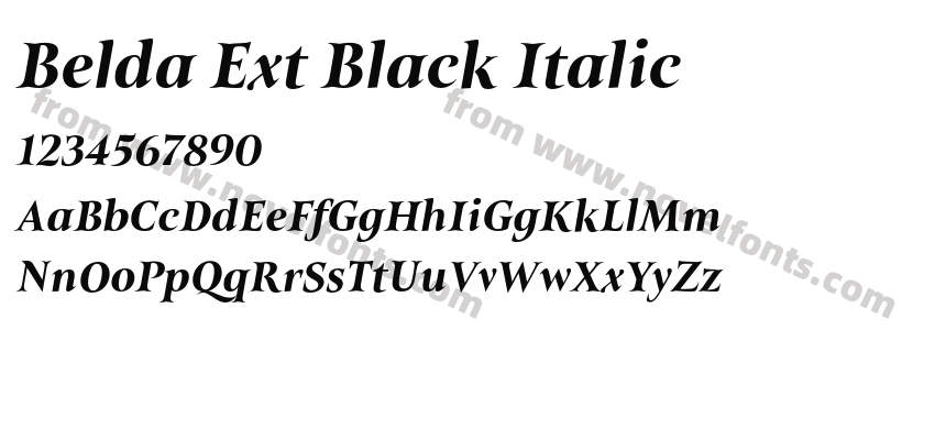 Belda Ext Black ItalicPreview