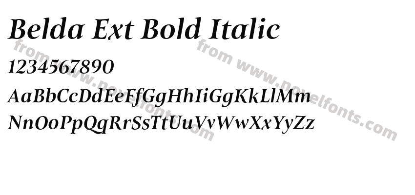 Belda Ext Bold ItalicPreview