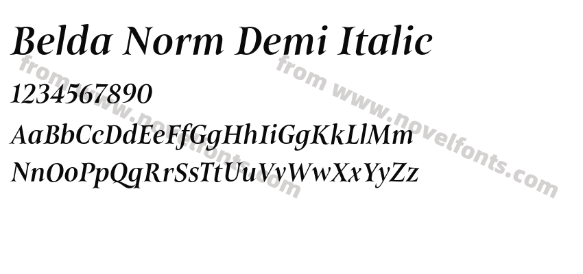 Belda Norm Demi ItalicPreview