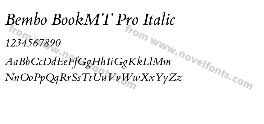 Bembo BookMT Pro ItalicPreview