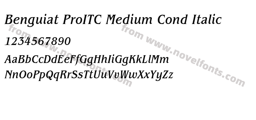 Benguiat ProITC Medium Cond ItalicPreview