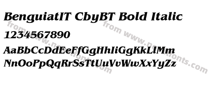 BenguiatIT CbyBT Bold ItalicPreview