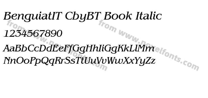 BenguiatIT CbyBT Book ItalicPreview