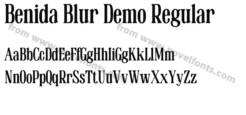 Benida Blur Demo RegularPreview