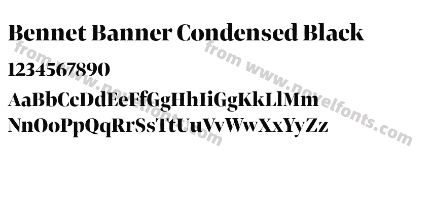 Bennet Banner Condensed BlackPreview