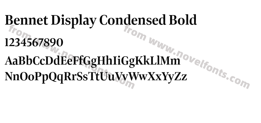 Bennet Display Condensed BoldPreview