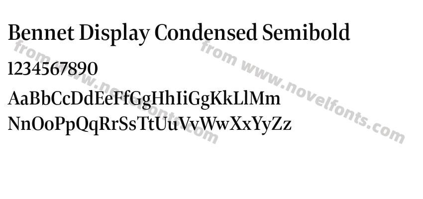 Bennet Display Condensed SemiboldPreview