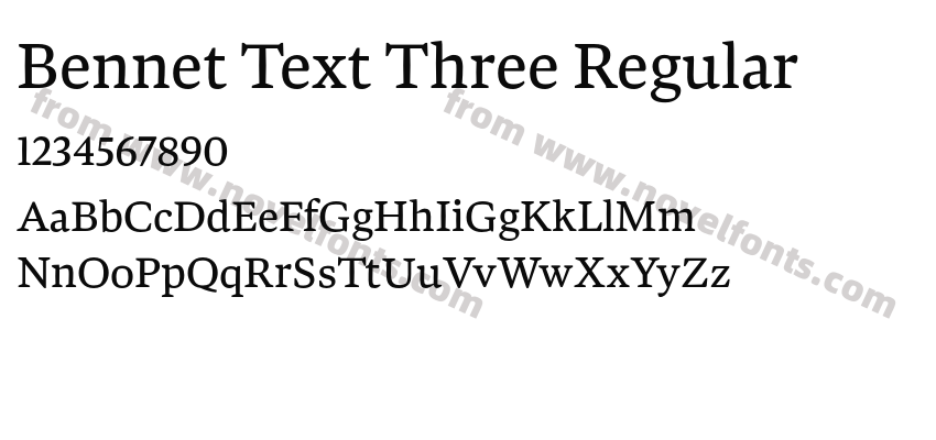 Bennet Text Three RegularPreview