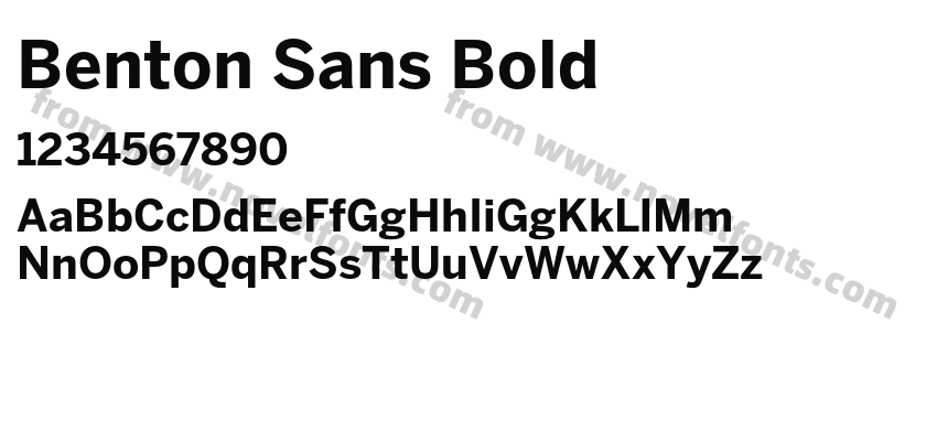 Benton Sans BoldPreview