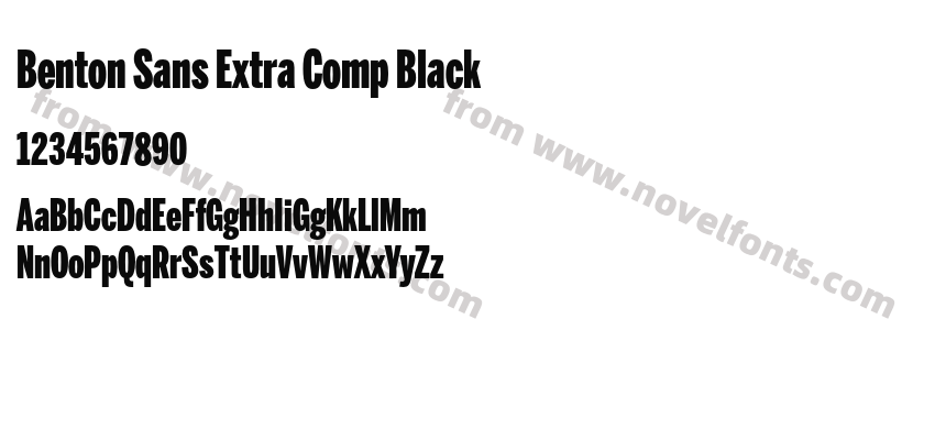 Benton Sans Extra Comp BlackPreview