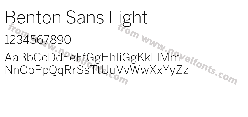 Benton Sans LightPreview