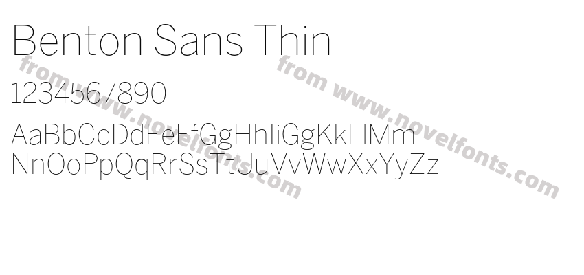 Benton Sans ThinPreview