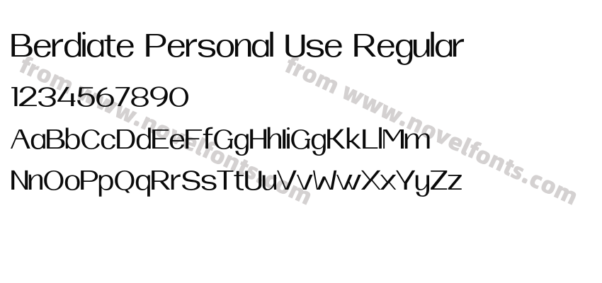 Berdiate Personal Use RegularPreview