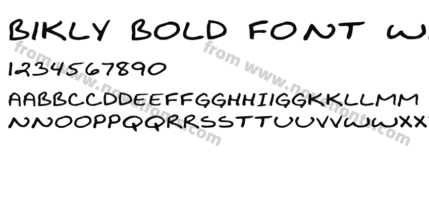 Bikly Bold Font WidePreview