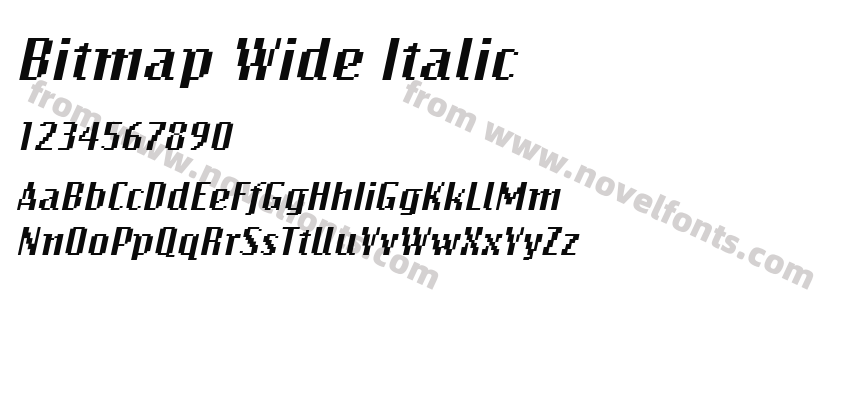 Bitmap Wide ItalicPreview