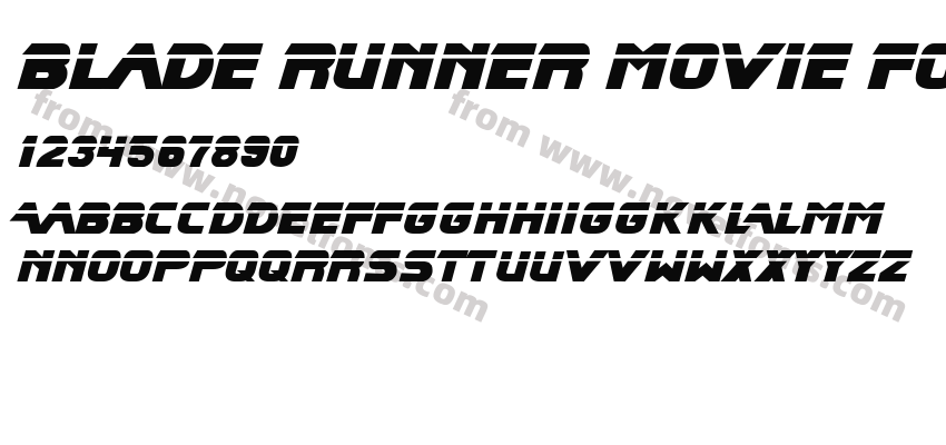 Blade Runner Movie FontPreview