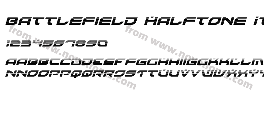 Battlefield Halftone ItalicPreview