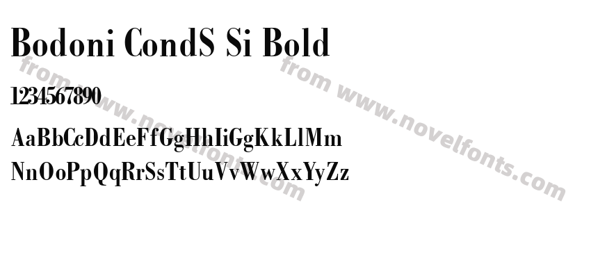 Bodoni CondS Si BoldPreview