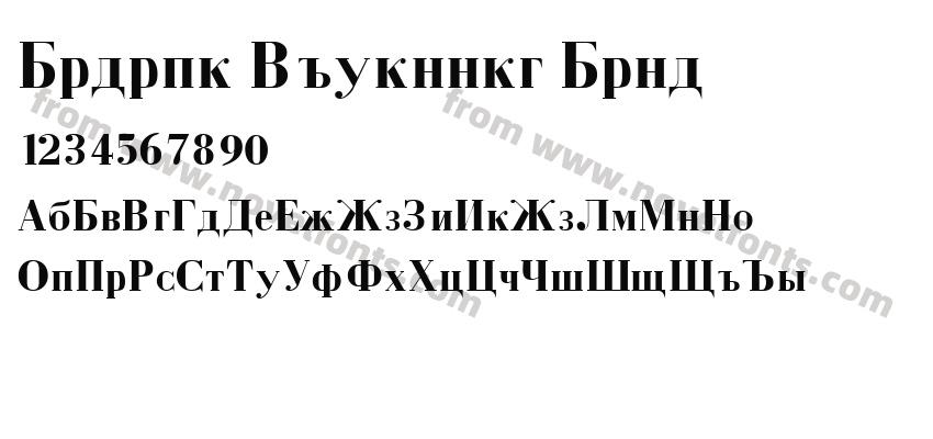 Bodoni Cyrillic BoldPreview