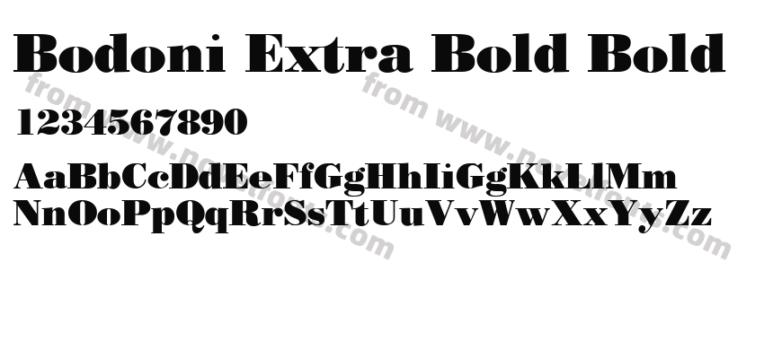 Bodoni Extra Bold BoldPreview