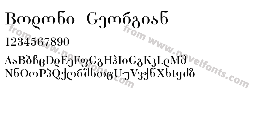 Bodoni GeorgianPreview