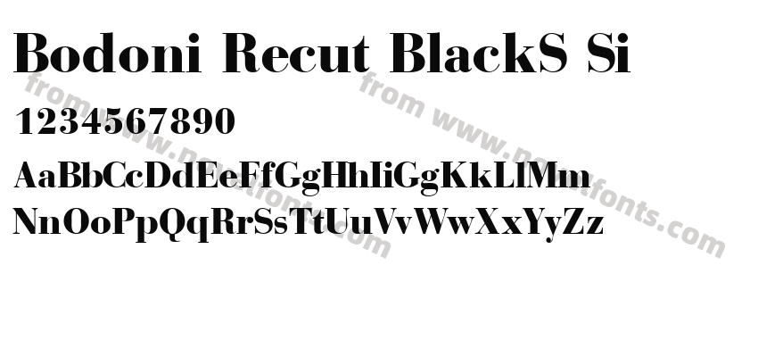 Bodoni Recut BlackS SiPreview