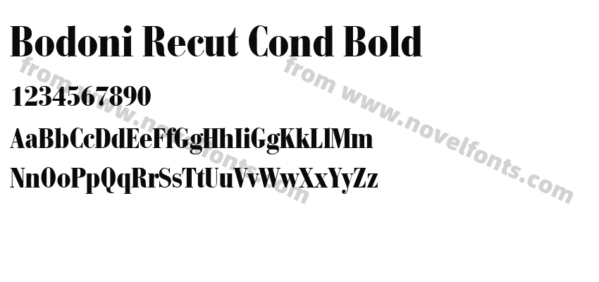 Bodoni Recut Cond BoldPreview