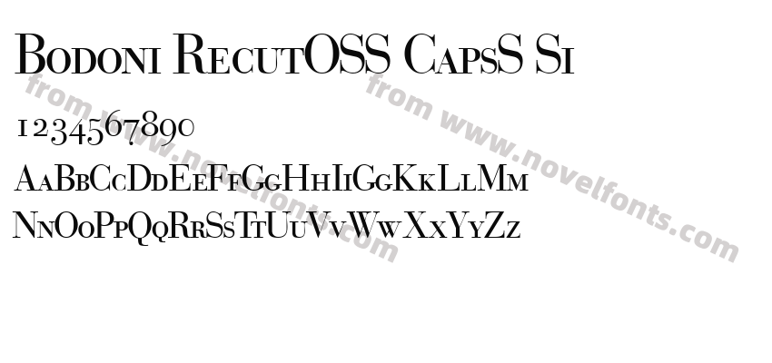 Bodoni RecutOSS CapsS SiPreview