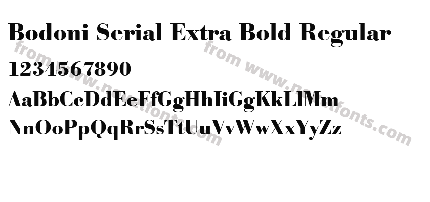 Bodoni Serial Extra Bold RegularPreview