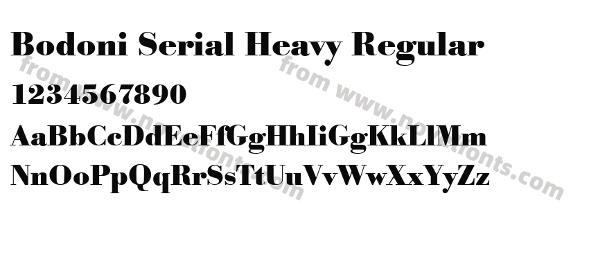 Bodoni Serial Heavy RegularPreview