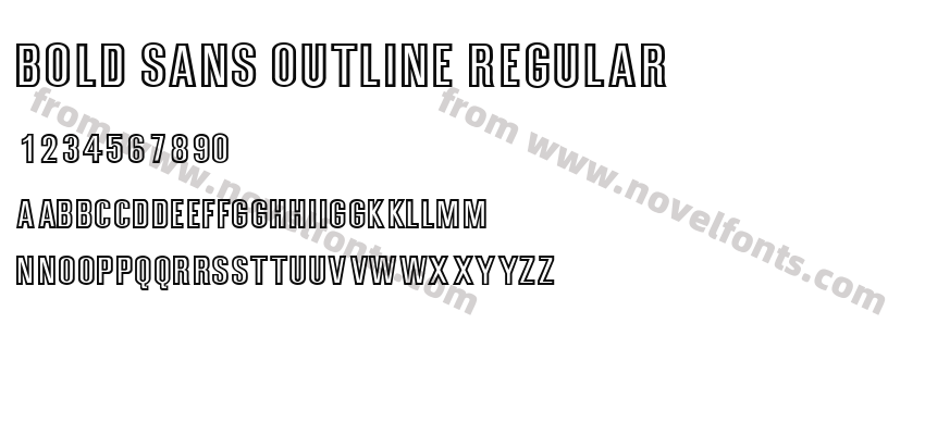 Bold Sans Outline RegularPreview