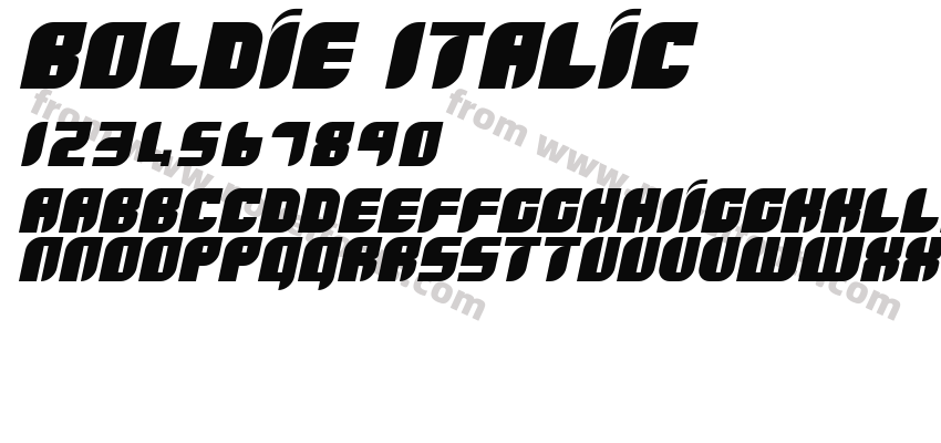 Boldie ItalicPreview