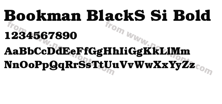 Bookman BlackS Si BoldPreview