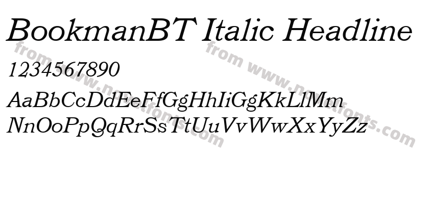 BookmanBT Italic HeadlinePreview