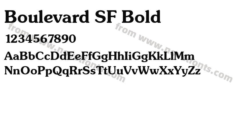 Boulevard SF BoldPreview