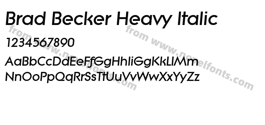 Brad Becker Heavy ItalicPreview