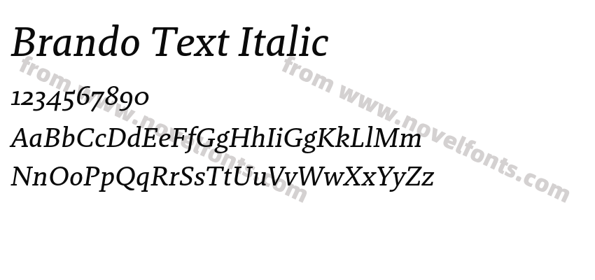 Brando Text ItalicPreview